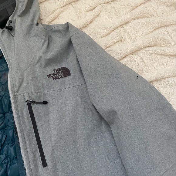 The North Face Men's ThermoBall Eco Snow Triclimate Jacket 3-in-1 grey/blue Sz L - Picture 7 of 14